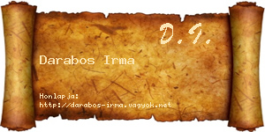 Darabos Irma névjegykártya